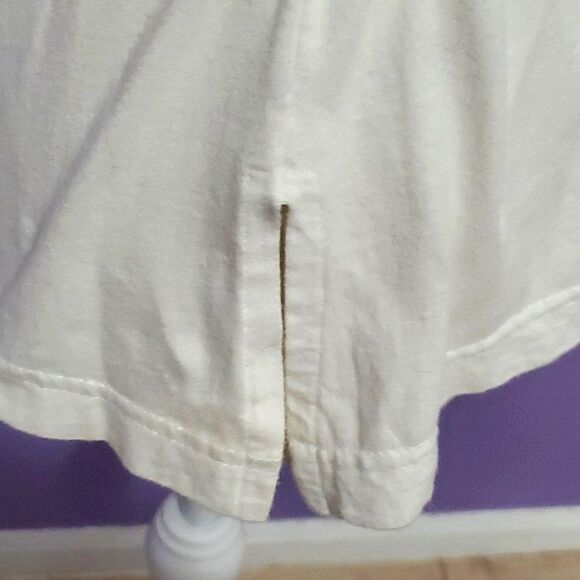 Red Paint White Sequined Y2K Retro Hippie Waist Tie Knit Top - Picture 5 of 8